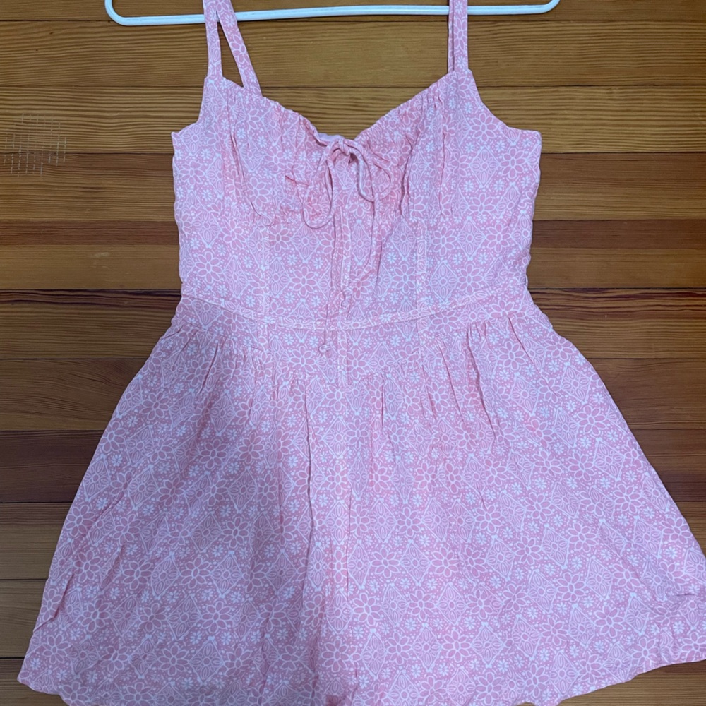 pink floral romper
